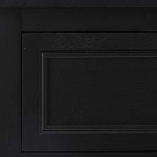 16" x 13" x 26" Black Handmade Room Cabinet with Rattan Front